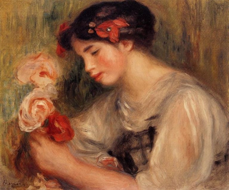 Портрет Габриэль (или Юная девушка с цветами) картина