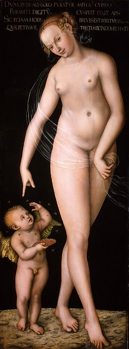 Лукас Кранах I – Венера и Купидон, крадущие мед картина