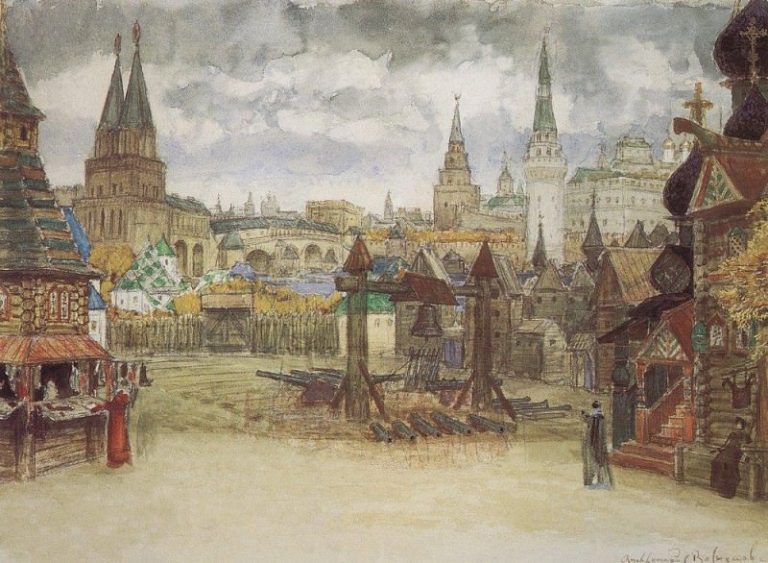 Стрелецкая слобода. 1897 картина