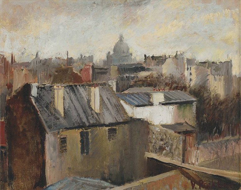 Крыши Парижа картина