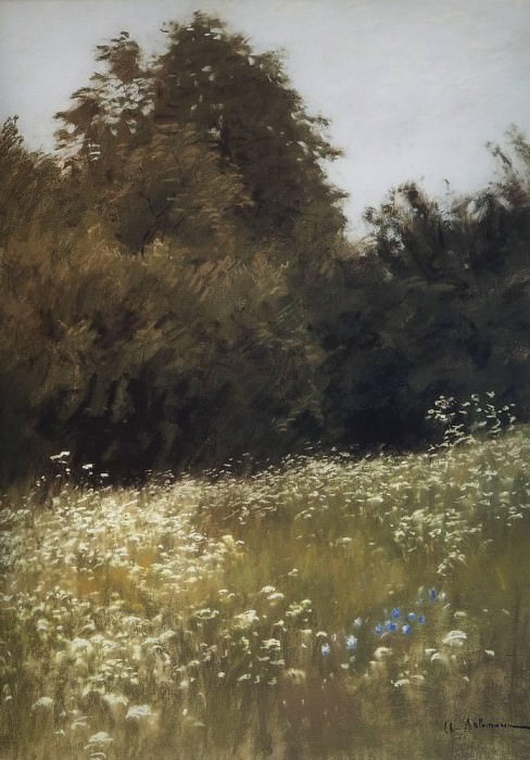 Луг на опушке леса. 1898 картина