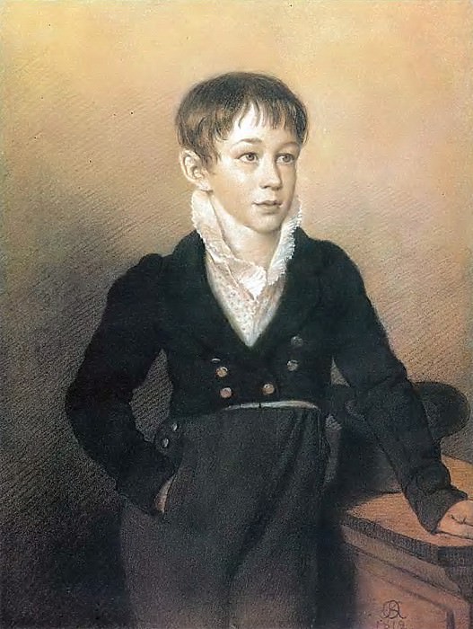 Портрет неизвестного мальчика. 1812. Б. , ит. к. , паст. 42х31. 5 ГТГ картина