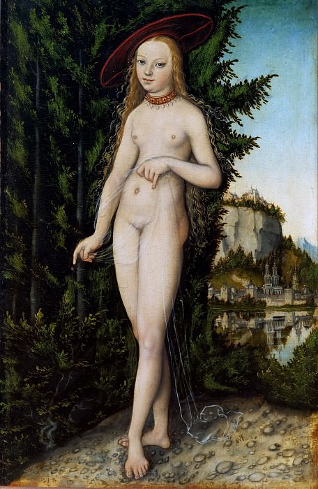 Лукас Кранах I – Венера в пейзаже картина
