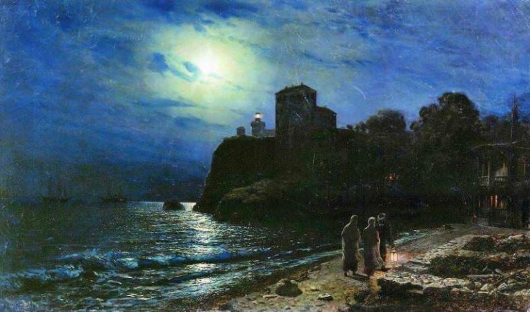 Лунная ночь на море. 1886 картина