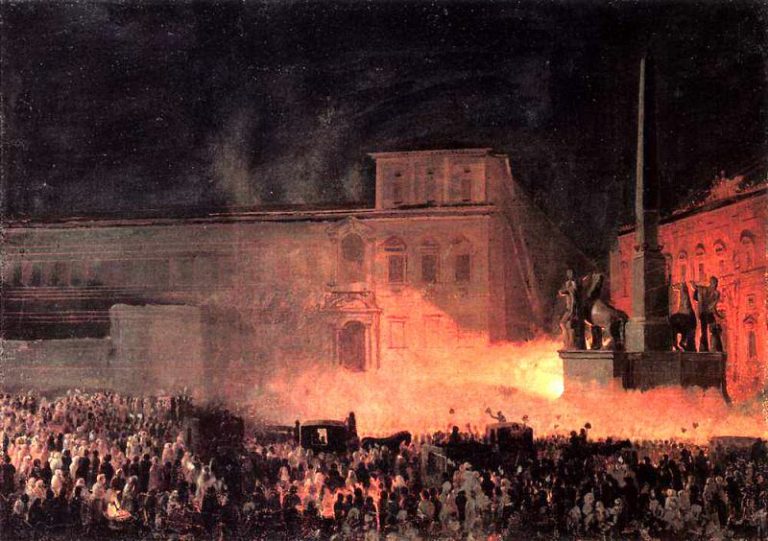 Политическая демонстрация в Риме в 1846 году. 1850 картина