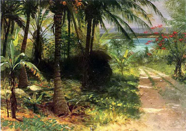 Тропический пейзаж картина