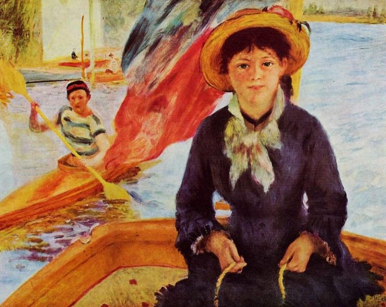 Гребля на каноэ (также известная как «Девушка в лодке») картина