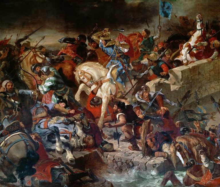 Делакруа, Эжен – Битва при Тайбуре 21 июля 1242 года картина
