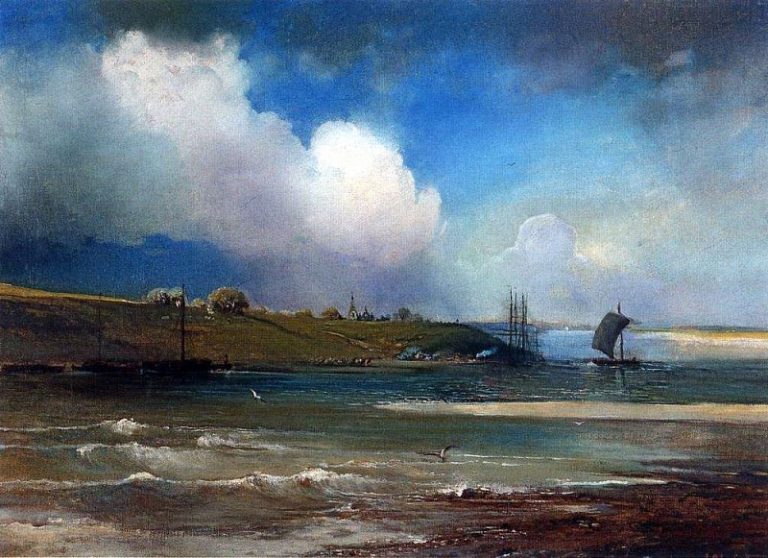 Вид Волги под Юрьевцем. 1870-е картина
