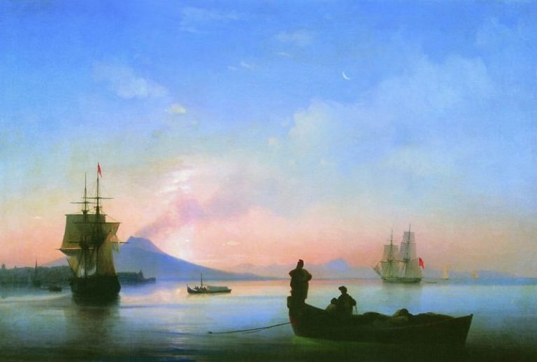 Неаполитанский залив утром 1843 67х100 картина