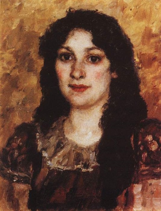 Портрет Елизаветы Августовны Суриковой, жены художника картина