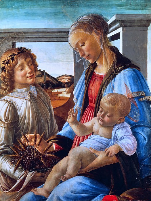 Мадонна с младенцем и ангелом (Мадонна Евхаристии) картина