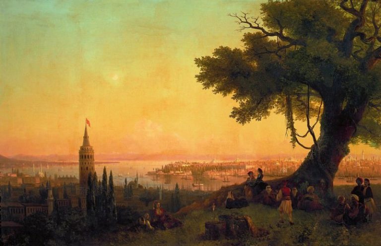 Вид Константинополя при вечернем освещении 1846 120х189,5 картина