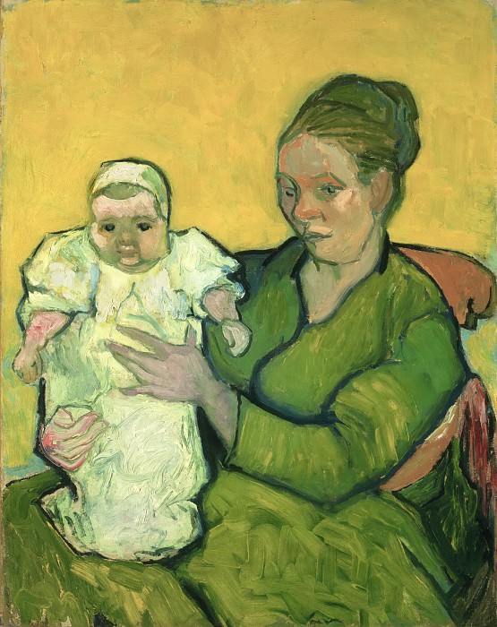 Портрет мадам Августины Ролен с сыном Марселем картина