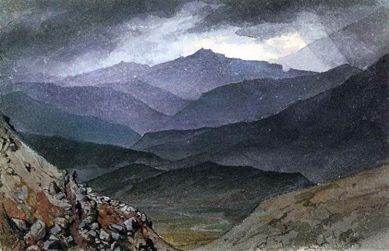 Дорога в Синано после грозы. 1835 картина