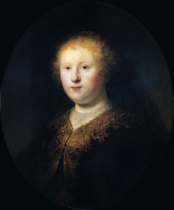 Портрет молодой женщины (круг Рембрандта) картина