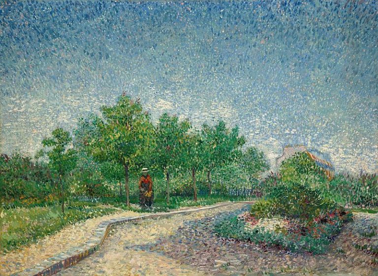 Дорожка в парке Войер д´Аржансон в Аньере картина