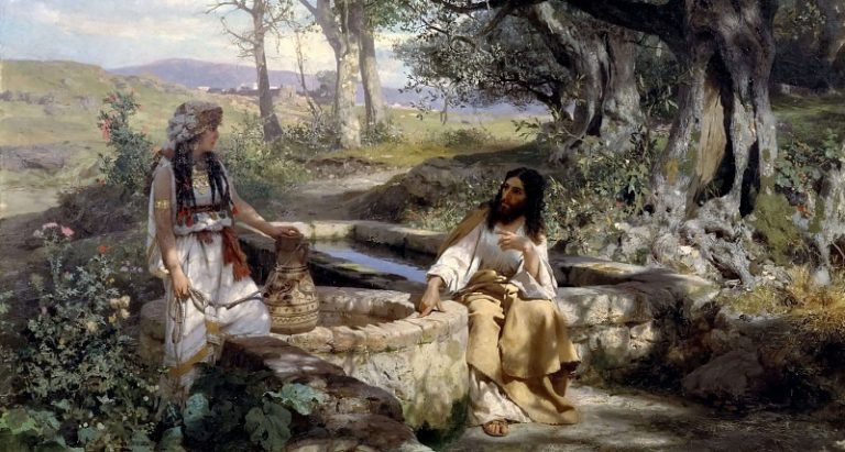 Христос и самаритянка картина