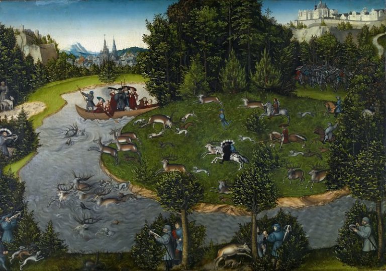 Лукас Кранах I – Оленья охота с курфюрстом Фридрихом Мудрым картина