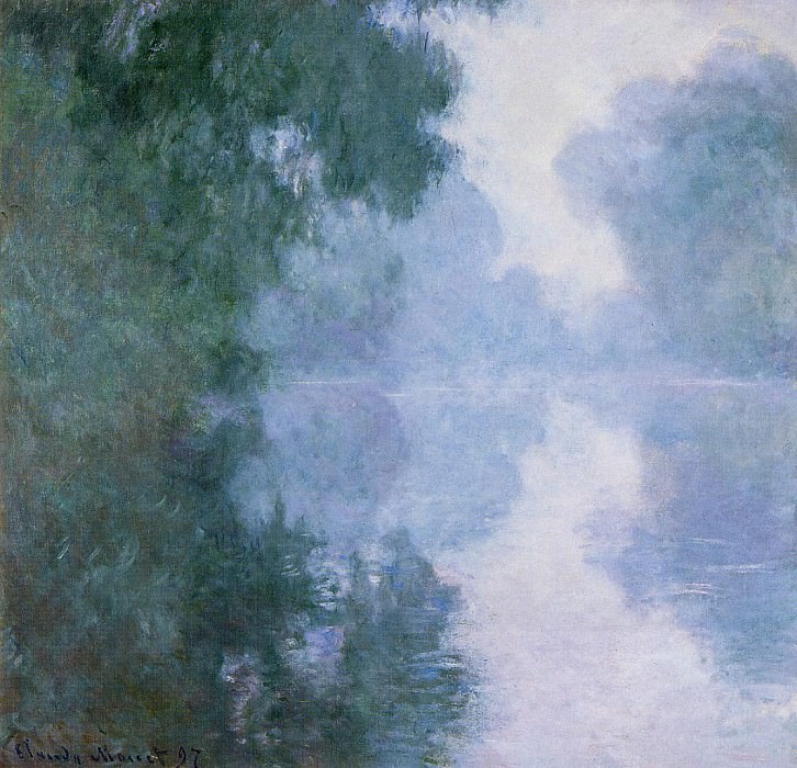 Утро на Сене близ Живерни, туман картина