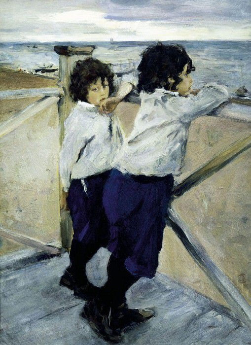 Дети (Саша и Юра Серовы). 1899 картина