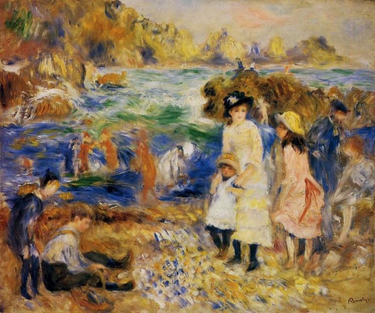 Дети у моря на Гернси картина