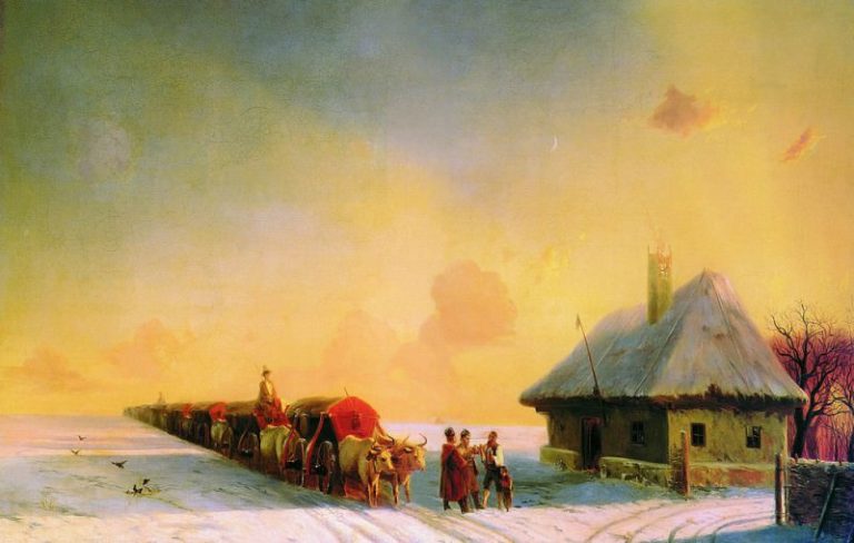 Чумаки в Малороссии 1870-1880-е 80,5х143.3 картина