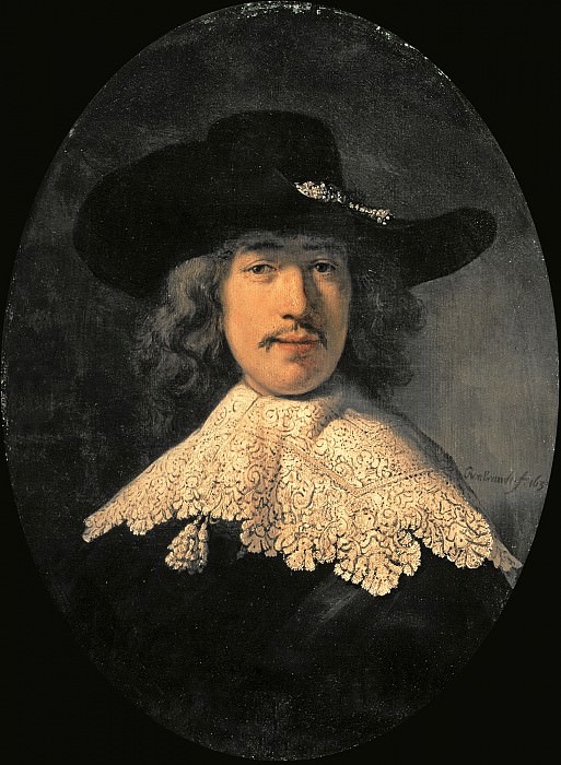 Портрет молодого человека с кружевным воротничком (приписывается) картина