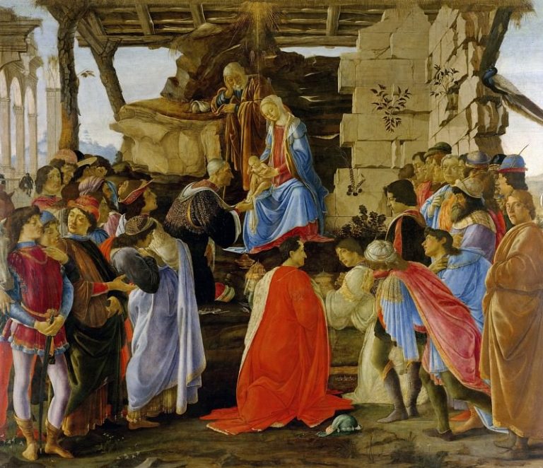 Сандро Ботичелли – Поклонение волхвов картина