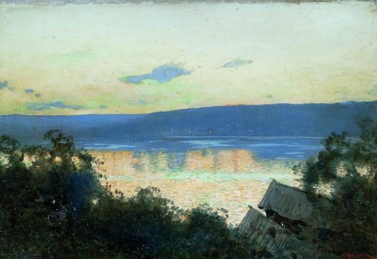 Вечер на Волге1. 1888 картина