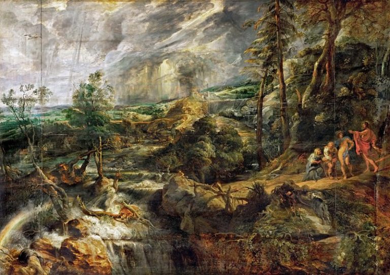 Пейзаж в штормовую погоду картина