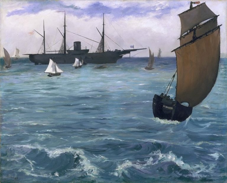 Корабль «Кирсардж» в Булони картина