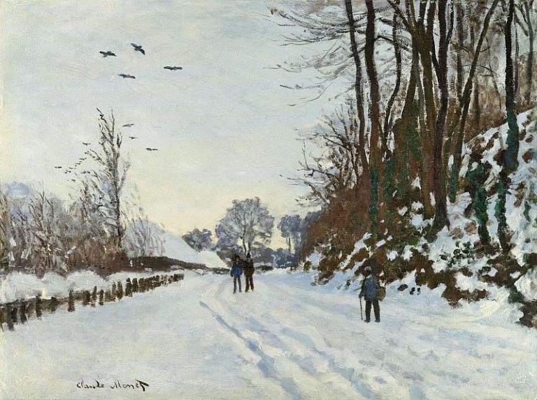 Дорога к ферме Сен-Симеон зимой картина