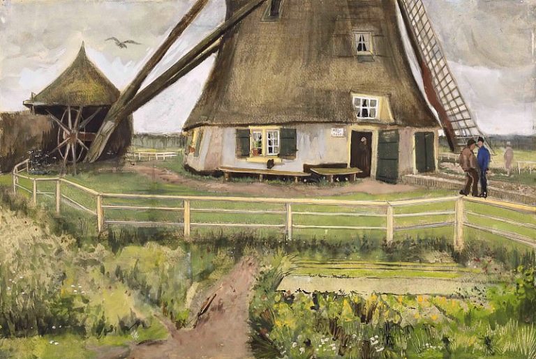 Ветряная мельница близ Гааги картина