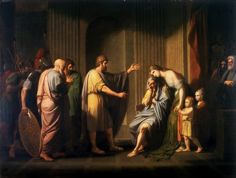 Уэст, Бенджамин – Леонид II, царь Спарты, отправляет Клеомброта в изгнание картина