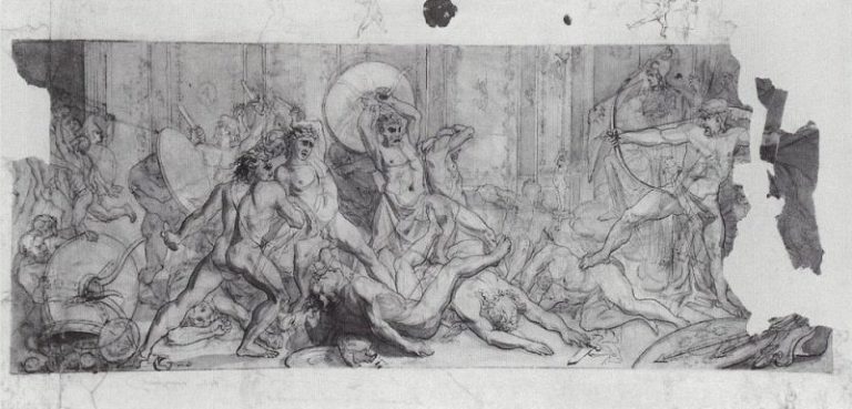 Избиение женихов Пенелопы возвратившимся Улиссом. 1861-1862 картина