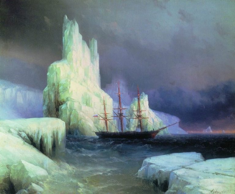 Ледяные горы в Антарктиде 1870 110,5х130,5 картина