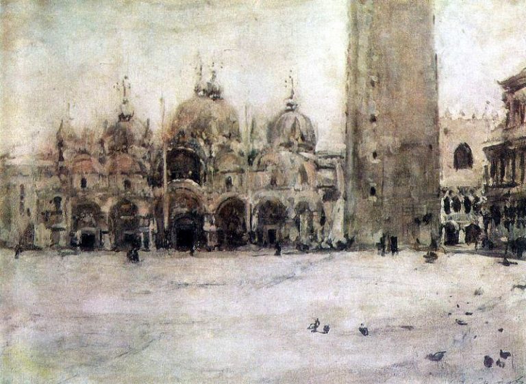 Площадь Св. Марка в Венеции. 1887 картина