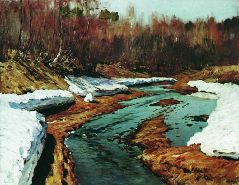 Весна. Последний снег1. 1895 картина