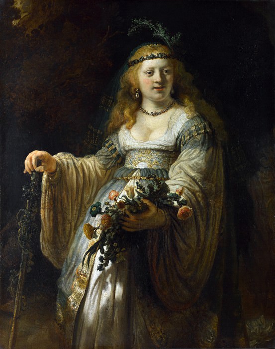Саския ван Эйленбурх в образе Флоры картина