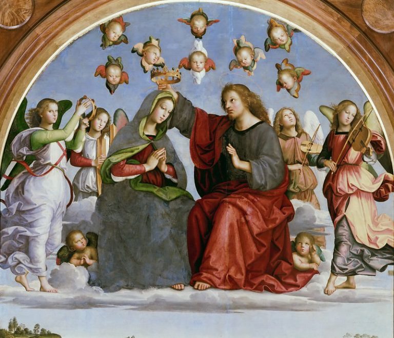 Алтарь Одди – Коронование Девы Марии (фрагмент) картина