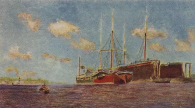 Свежий ветер. Волга. 1890 картина