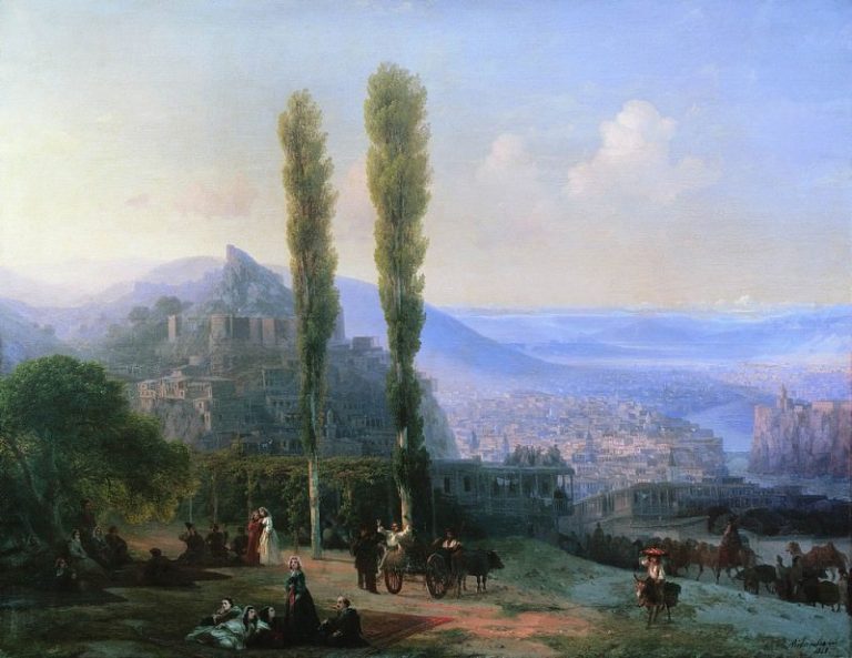 Вид Тифлиса 1869 132х170 картина