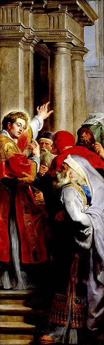 Проповедь святого Стефана, створка триптиха картина