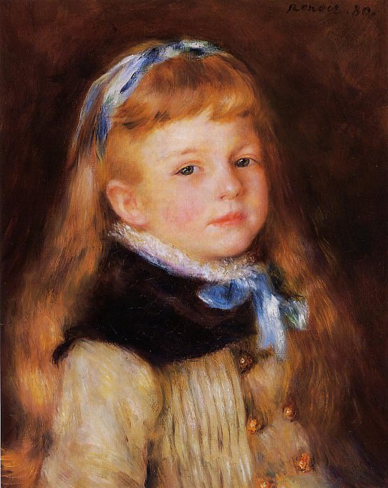 Мадемуазель Гримпрель с голубой лентой картина