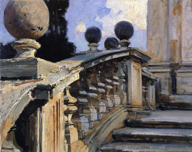 Ступени лестницы церкви Святых Доменико и Систе в Риме картина