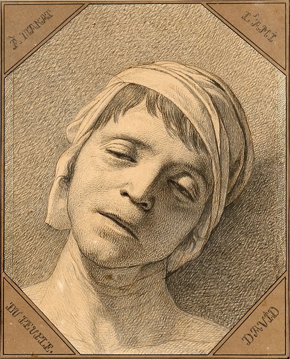 Жак-Луи Давид – Голова мёртвого Марата картина