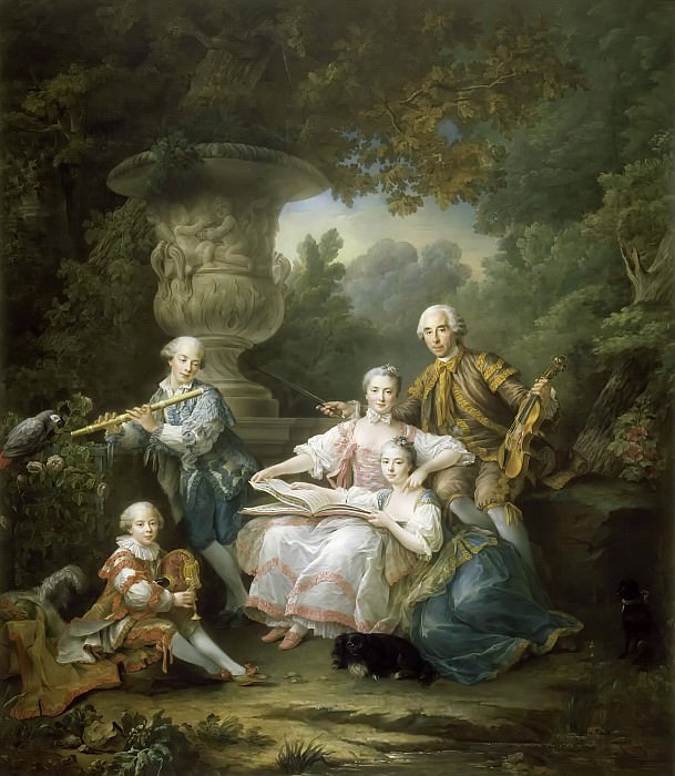 Франсуа-Юбер Друэ – Ив-Мари дю Буше, граф де Монсоро, с семьей картина