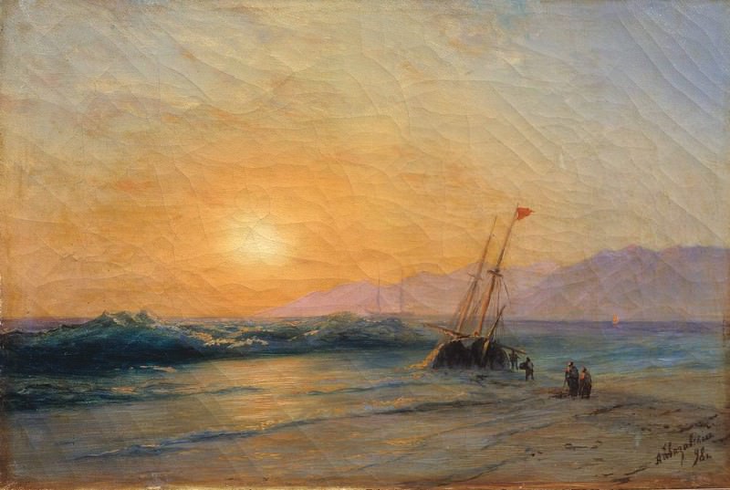 Заход солнца на море 1898 картина