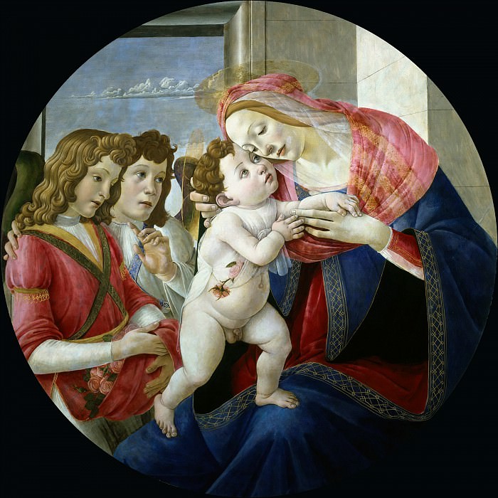 Мадонна с Младенцем и двумя ангелами (мастерская) картина
